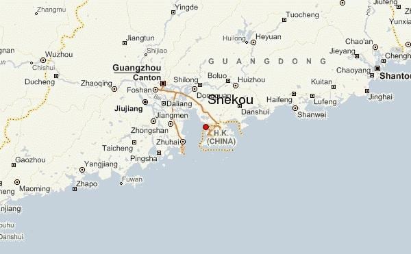 shekou ચાઇના નકશો